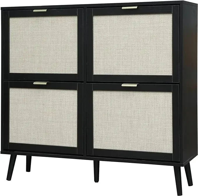 Armoire à chaussures en rotin naturel