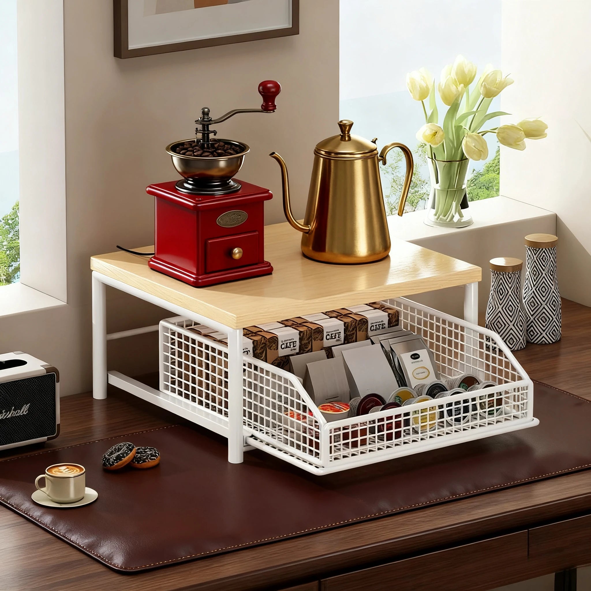 Étagère pour cafetière