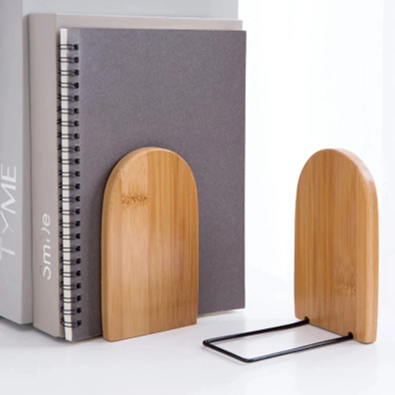 Serre-livres en bois pour bureau