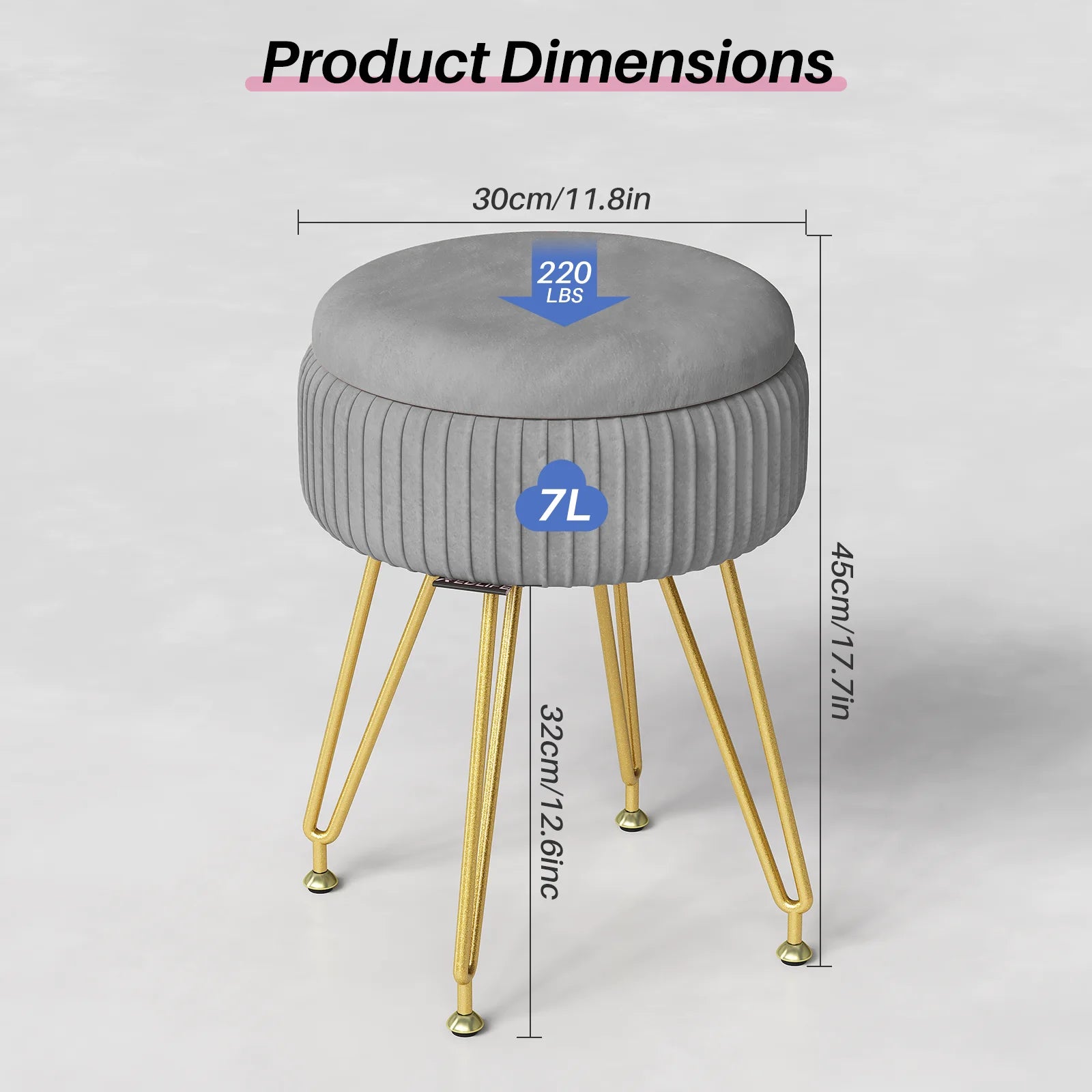 Tabouret coffre de rangement