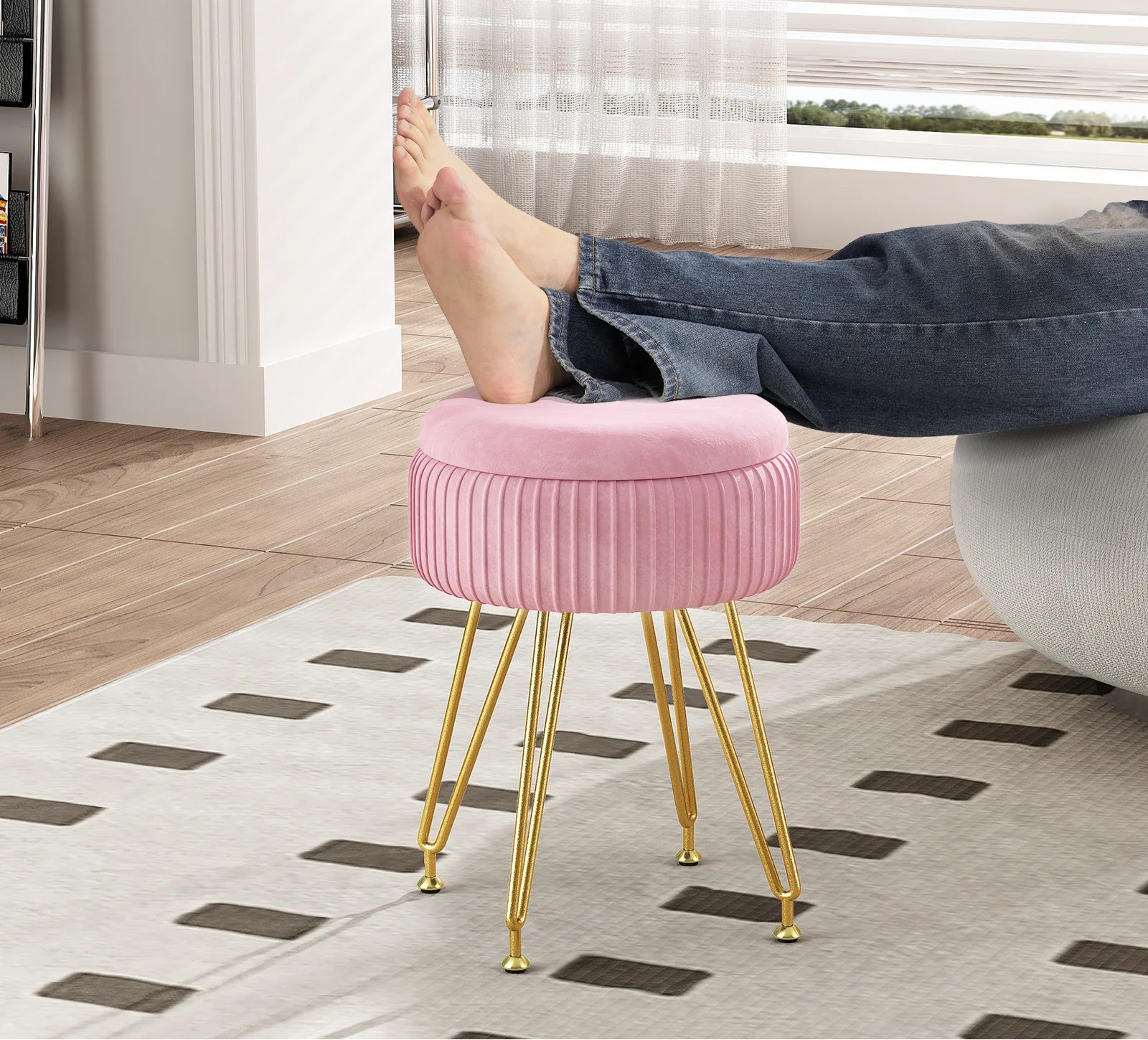 Tabouret coffre de rangement