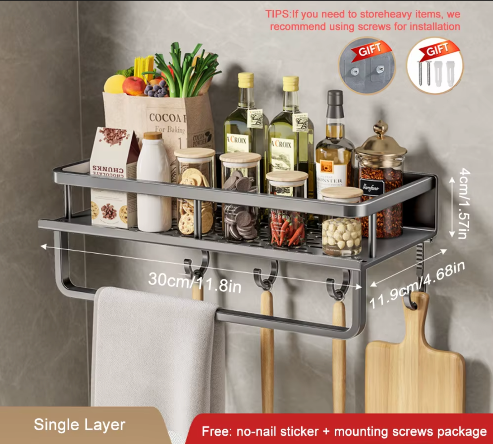Étagère de rangement cuisine