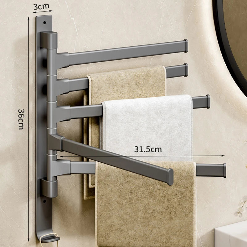 Porte-serviettes de salle de bain Rotatif