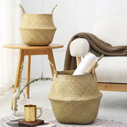 Panier de rangement en rotin