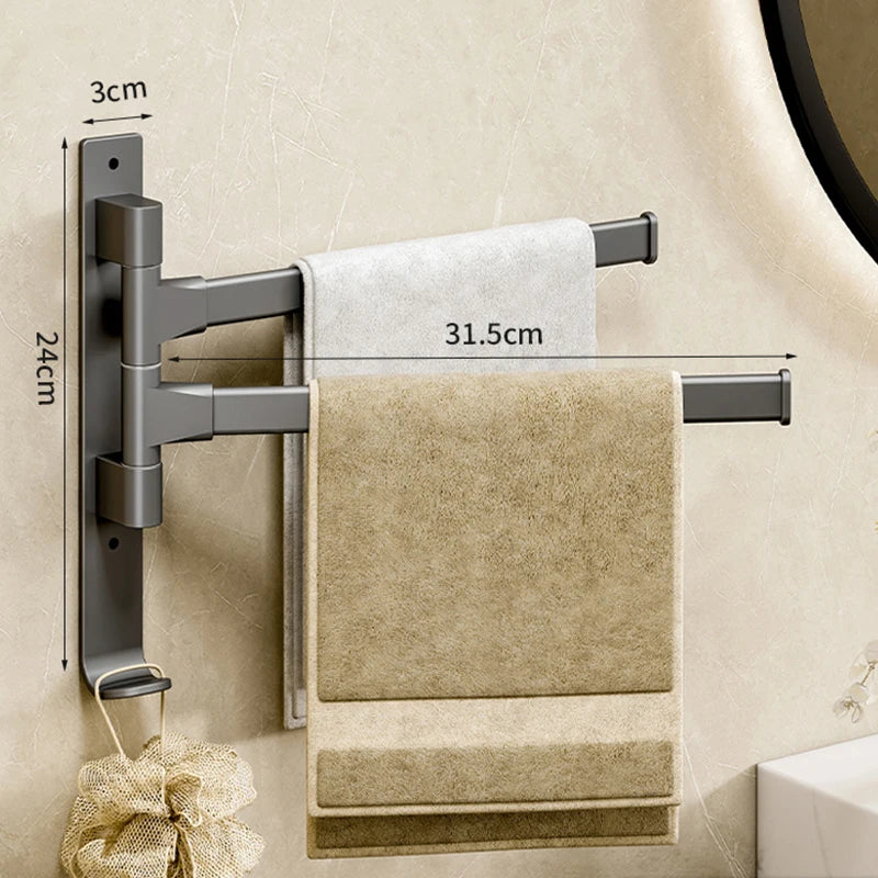 Porte-serviettes de salle de bain Rotatif