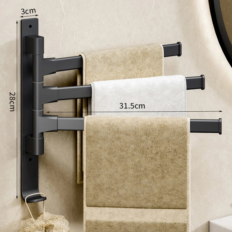 Porte-serviettes de salle de bain Rotatif
