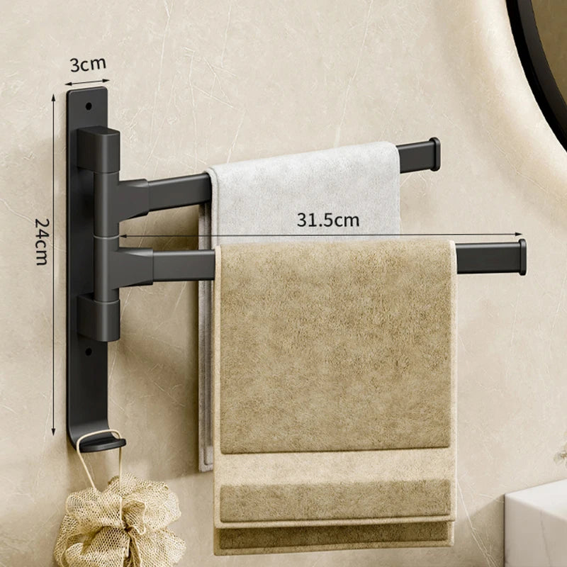 Porte-serviettes de salle de bain Rotatif