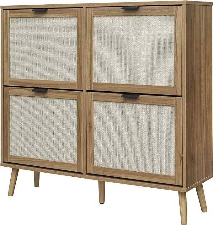Armoire à chaussures en rotin naturel