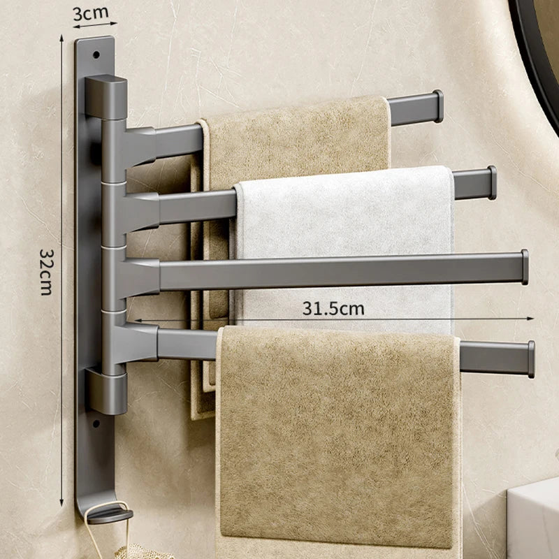 Porte-serviettes de salle de bain Rotatif