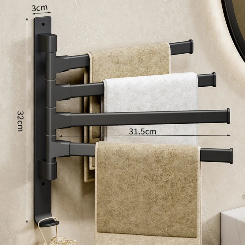 Porte-serviettes de salle de bain Rotatif