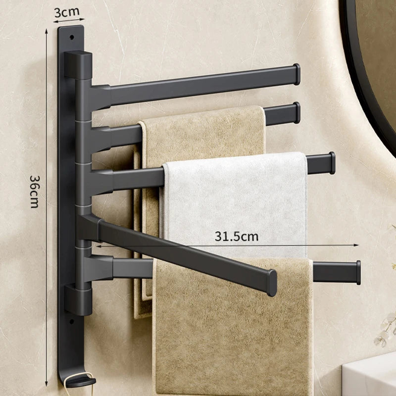 Porte-serviettes de salle de bain Rotatif
