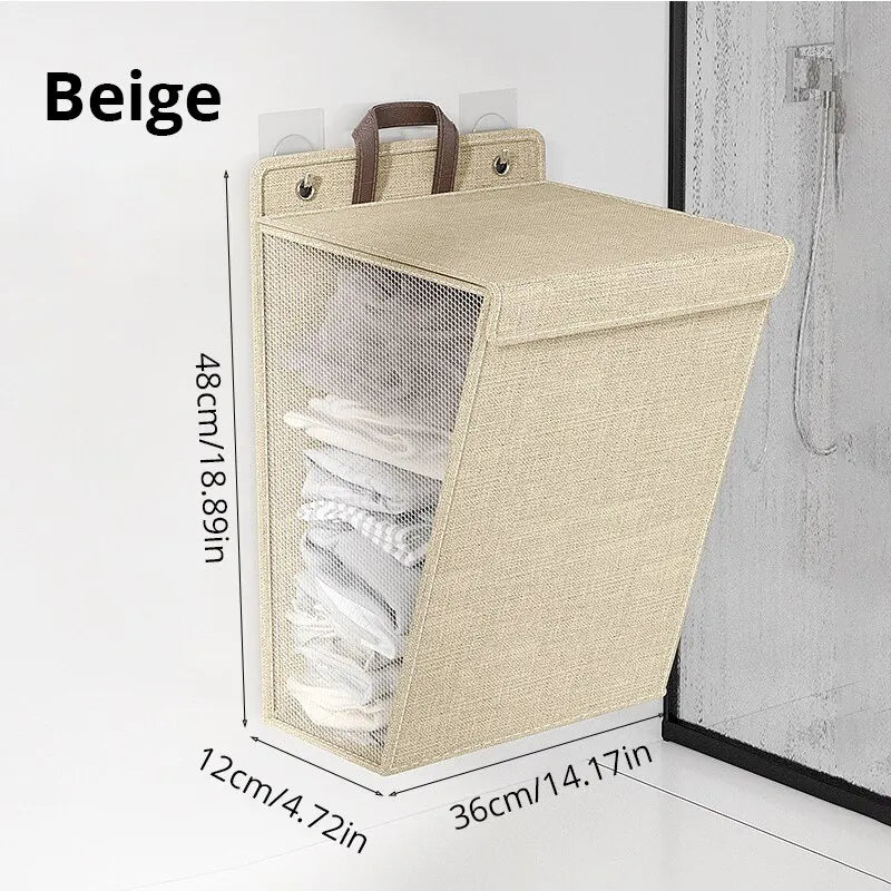 Panier à linge pliable adhésif