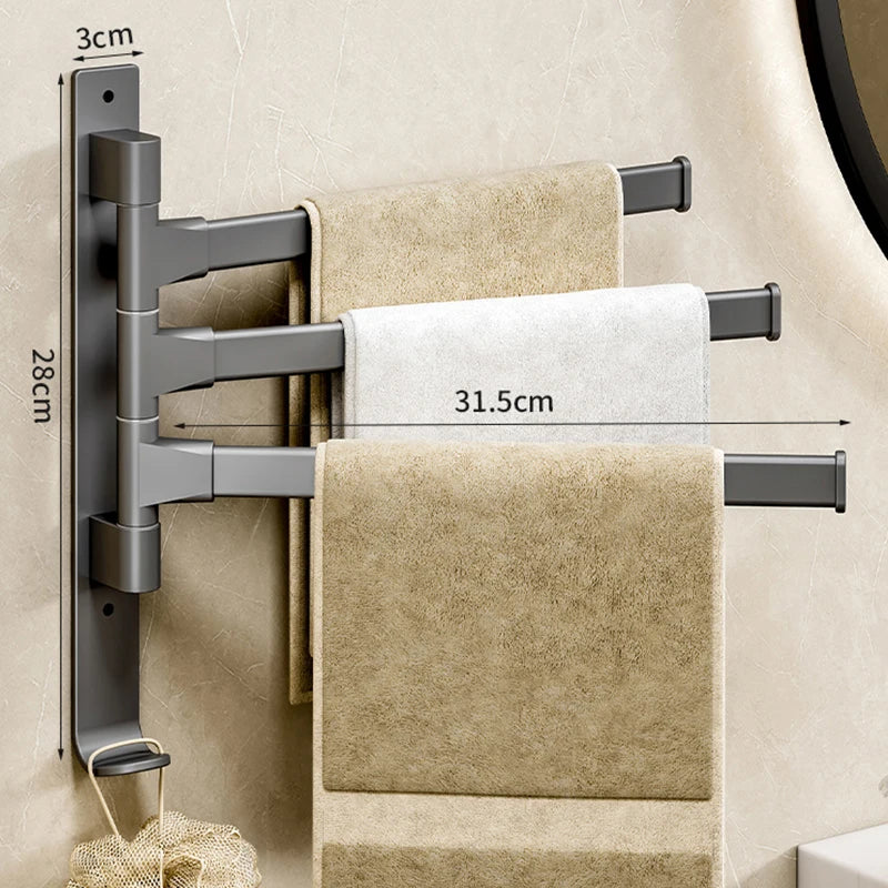 Porte-serviettes de salle de bain Rotatif