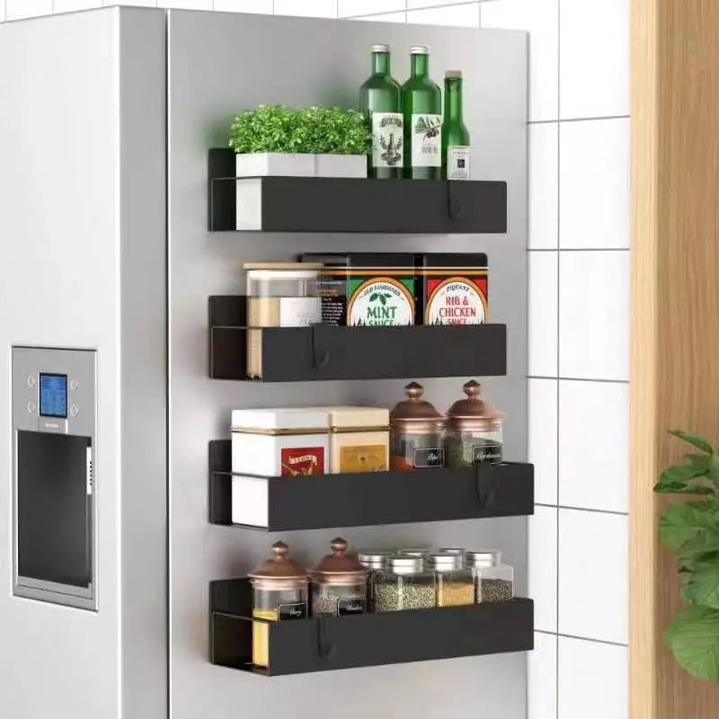 Étagère magnétique – rangement malin pour cuisine, frigo ou buanderie