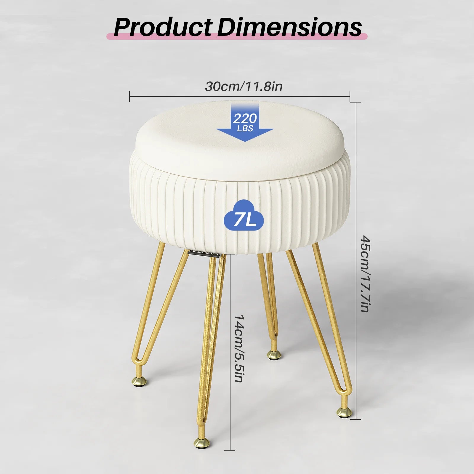 Tabouret coffre de rangement