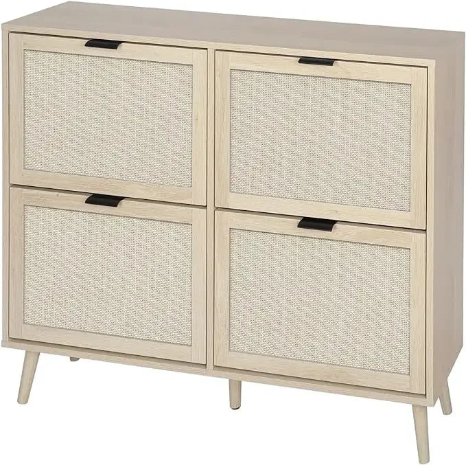 Armoire à chaussures en rotin naturel